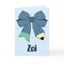 Cinta de Lápiz Azul Coquette para Profesores Regre