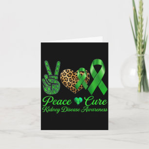 Tarjeta Cinta de leopardo de amor paz conciencia de enferm
