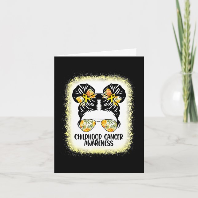 Tarjeta Cinta de oro de bollo para niños con conciencia de (Anverso)