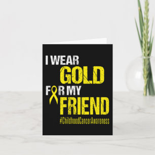 Tarjeta Cinta de oro para el cáncer infantil para llevar o