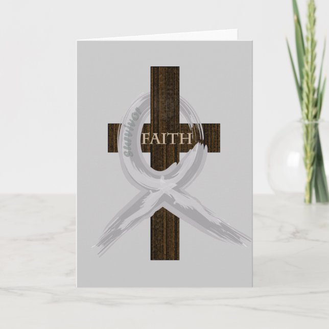 Tarjeta Cinta de sensibilización gris en la cruz (Anverso)