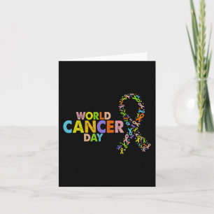 Tarjeta Cinta del Día Mundial contra el Cáncer: ayuda a to