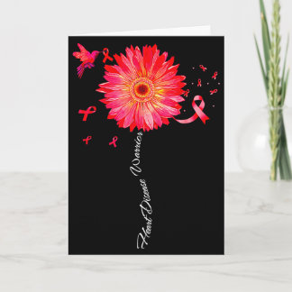 Tarjeta Cinta del Guerrero del Corazón Girasol Rojo Enferm