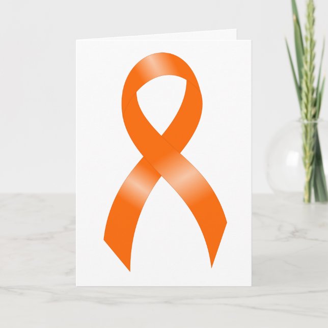 Tarjeta Cinta del naranja de la leucemia (Anverso)