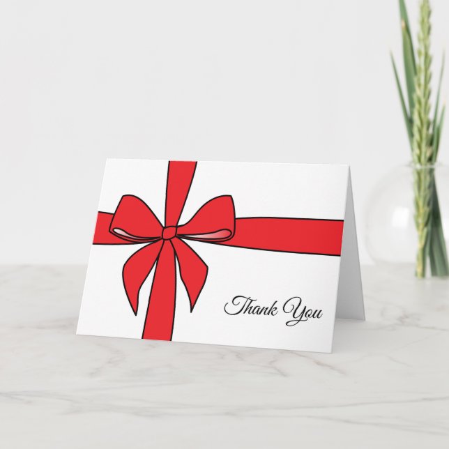 Tarjeta cinta envuelta gracias (Anverso)