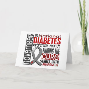 Tarjeta Cinta I2.5 del mes de la conciencia de la diabetes