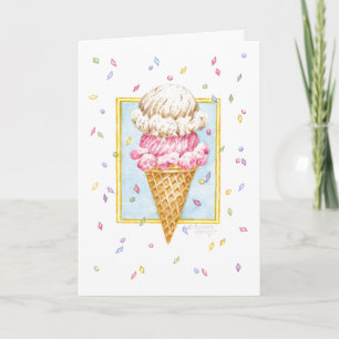 Tarjeta Cinta matrimonial de helado de cumpleaños