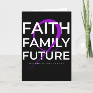 Tarjeta Cinta Morada Conciencia Sobredosis Droga Fe Famili