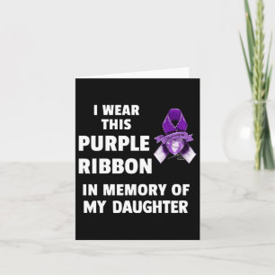 Tarjeta Cinta Morada de Conciencia En Memoria de Mi Hija 