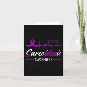 Tarjeta Cinta Morada del Corazón de la Conciencia de la Sa