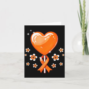 Tarjeta Cinta Naranja Corazón Caramelo Conciencia de Escle