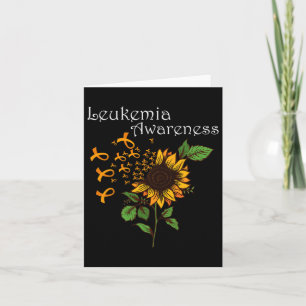 Tarjeta Cinta naranja de concienciación sobre la leucemia