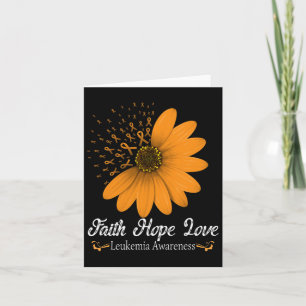 Tarjeta Cinta naranja de fe esperanza amor Apoyo al cáncer