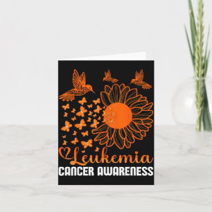 Tarjeta Cinta naranja de luchadoras contra la leucemia inf