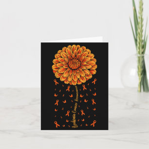 Tarjeta Cinta naranja de luchadoras contra la leucemia inf