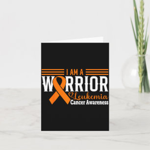 Tarjeta Cinta naranja de luchadoras contra la leucemia inf