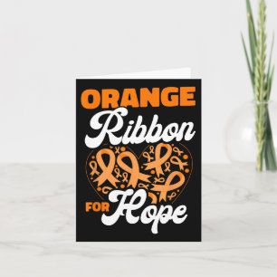 Tarjeta Cinta naranja Para La Esperanza Conciencia Sobre E