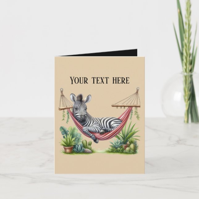 Tarjeta Cinta pequeña cebra añadir mensaje (Anverso)
