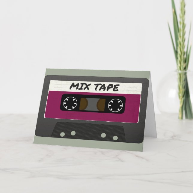 Tarjeta Cinta Purple Mix - Regalo inspirado en retro de lo (Anverso)