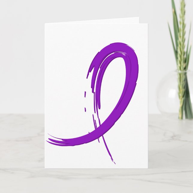 Tarjeta Cinta púrpura A4 del cáncer de páncreas (Anverso)