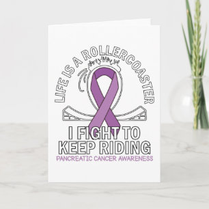 Tarjeta Cinta púrpura de la conciencia del cáncer de páncr