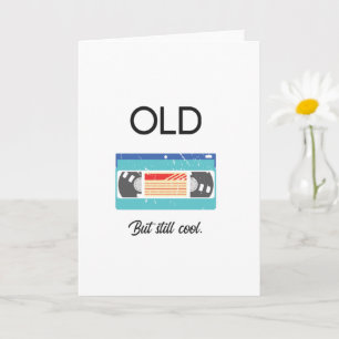 Tarjeta Cinta Retro Divertida Cumpleaños Viejo Pero Cool