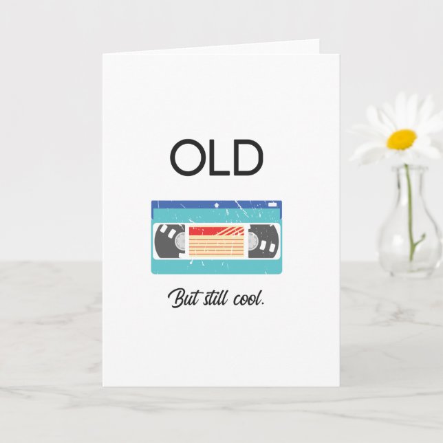 Tarjeta Cinta Retro Divertida Cumpleaños Viejo Pero Cool (Planta pequeña)