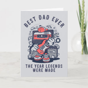 Tarjeta Cinta Retro Personalizada Mejor Papá del Año