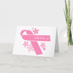Tarjeta Cinta rosa - Conciencia sobre el cáncer de mama
