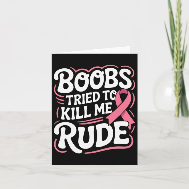 Tarjeta Cinta rosa Graciosa Sobreviviente de Lucha contra  (Anverso)