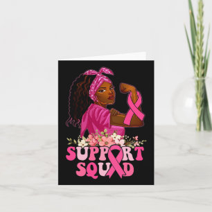 Tarjeta Cinta rosa Mujeres fuertes apoyan el Cáncer de Mam