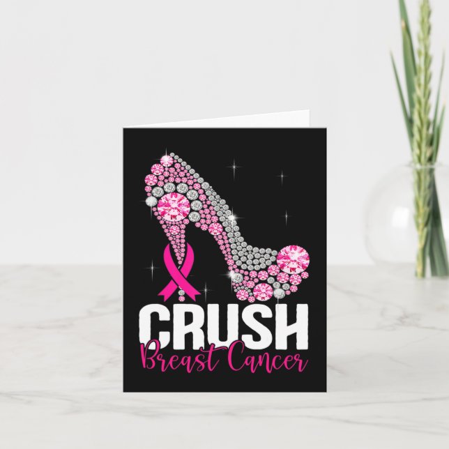 Tarjeta Cinta rosa para la toma de conciencia del cáncer d (Anverso)