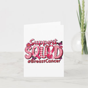 Tarjeta Cinta Rosa Wo De Apoyo De Guerrero Del Cáncer De M