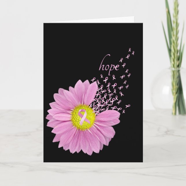 Tarjeta Cinta rosa y margarita (Anverso)