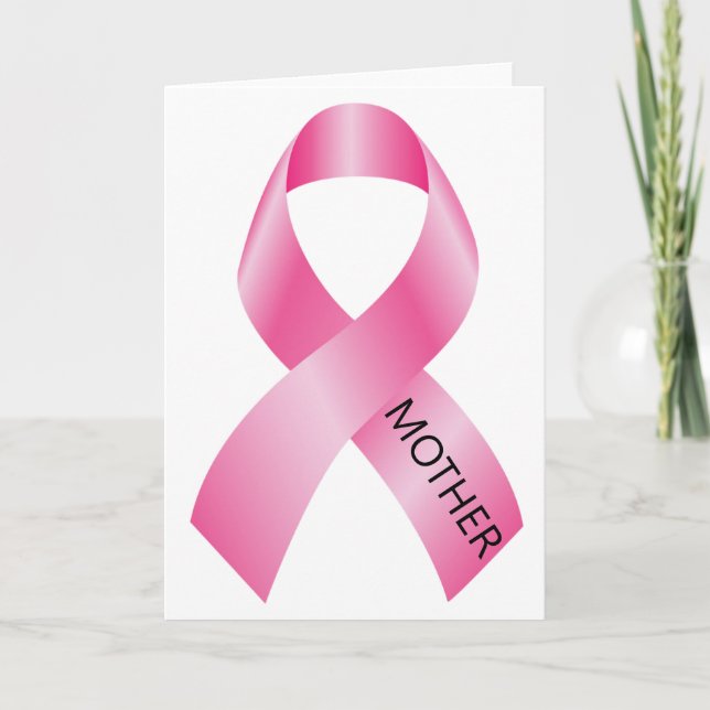Tarjeta Cinta rosada para la sensibilización sobre el cánc (Anverso)