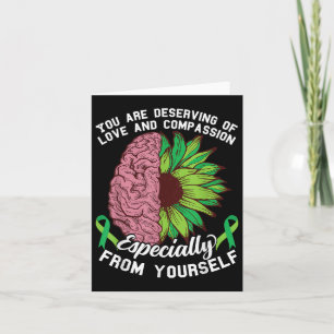 Tarjeta Cinta Verde Conciencia sobre la salud mental Giras