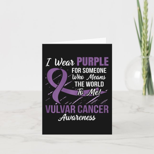 Tarjeta Cinta Vulvar De Cáncer Alguien Que Significa Mundo (Anverso)