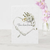 Cintas de boda y anillos de corazón de oro