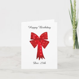 Tarjeta Cintas para cumpleaños del 25 de diciembre