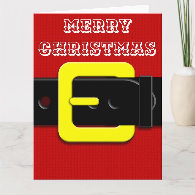 Tarjeta Cinturón de Papá Noel (Anverso)