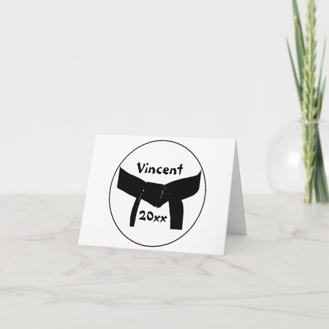 Tarjeta Cinturón negro básico de artes marciales (Anverso)