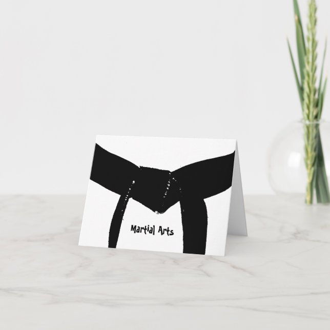 Tarjeta Cinturón negro de artes marciales (Anverso)