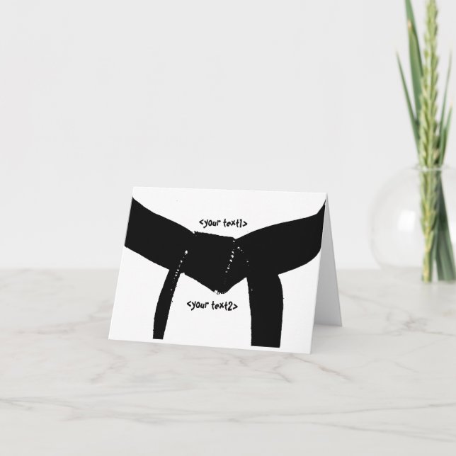 Tarjeta Cinturón negro de artes marciales (Anverso)