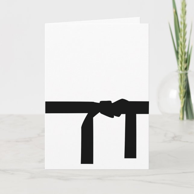 Tarjeta Cinturón negro de Karate (Anverso)