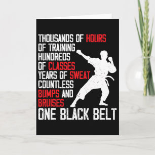 Tarjeta Cinturón Negro de Taekwondo Divertido Arte Marcial