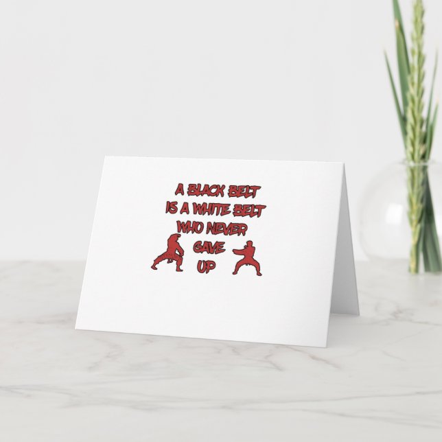 Tarjeta Cinturón negro del cinturón blanco (Anverso)