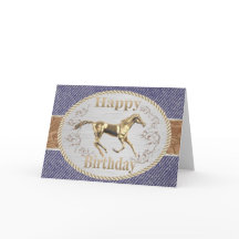 Cinturón Occidental Y Hebilla En Denim Feliz Cumpl