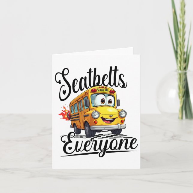 Tarjeta Cinturones de seguridad divertidos para todos los  (Anverso)