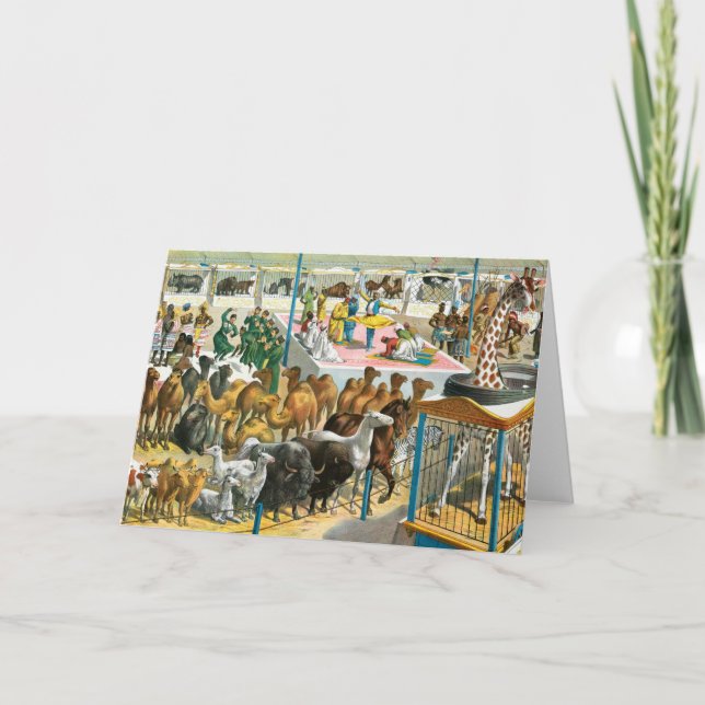 Tarjeta Circo Poster De Personas De Diferentes Nacionalida (Anverso)