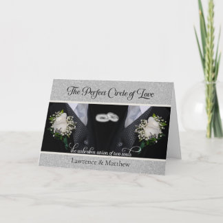 Tarjeta Círculo Boda gay de amor felicitaciones